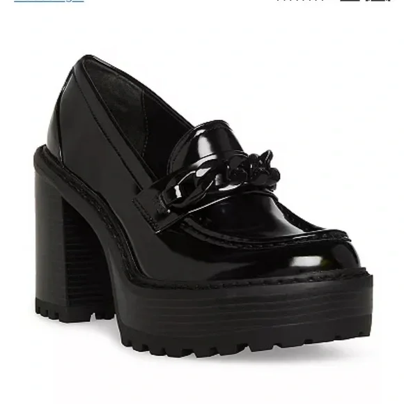新品【Steve Madden Girl】チェーン付き厚底ローファー STEVE MADDEN ローファー 厚底チェーンローファー/STEVE
